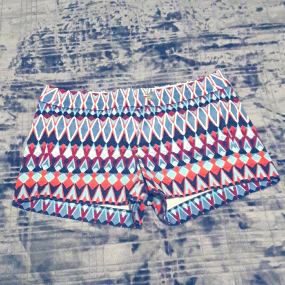 J. CREW funky retro-patterned shorts, sz 8, EUC